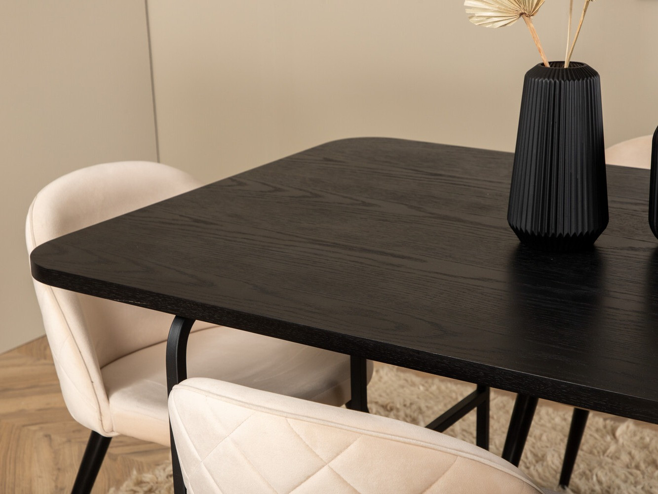 Salle à manger complète Dallas 2784 (Crème + Noir)