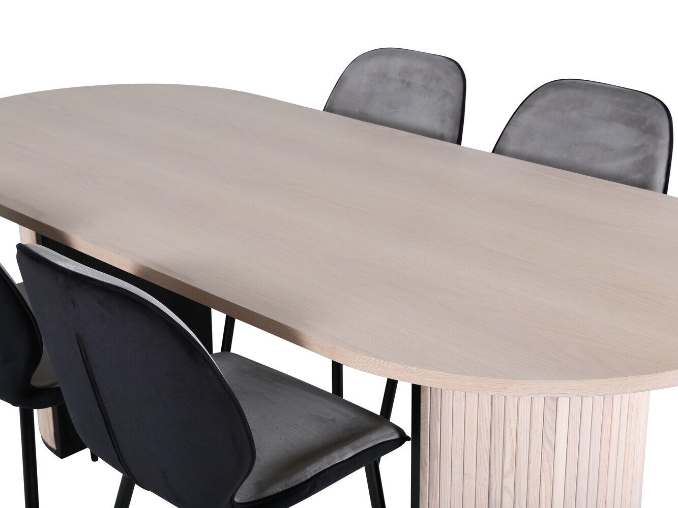 Salle à manger complète Dallas 2763 (Brun clair + Noir)