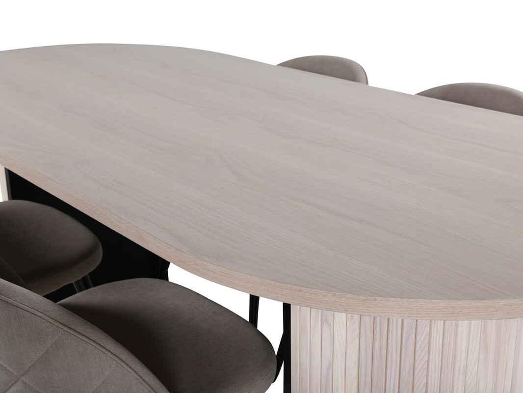 Salle à manger complète Dallas 2765 (Beige + Noir)