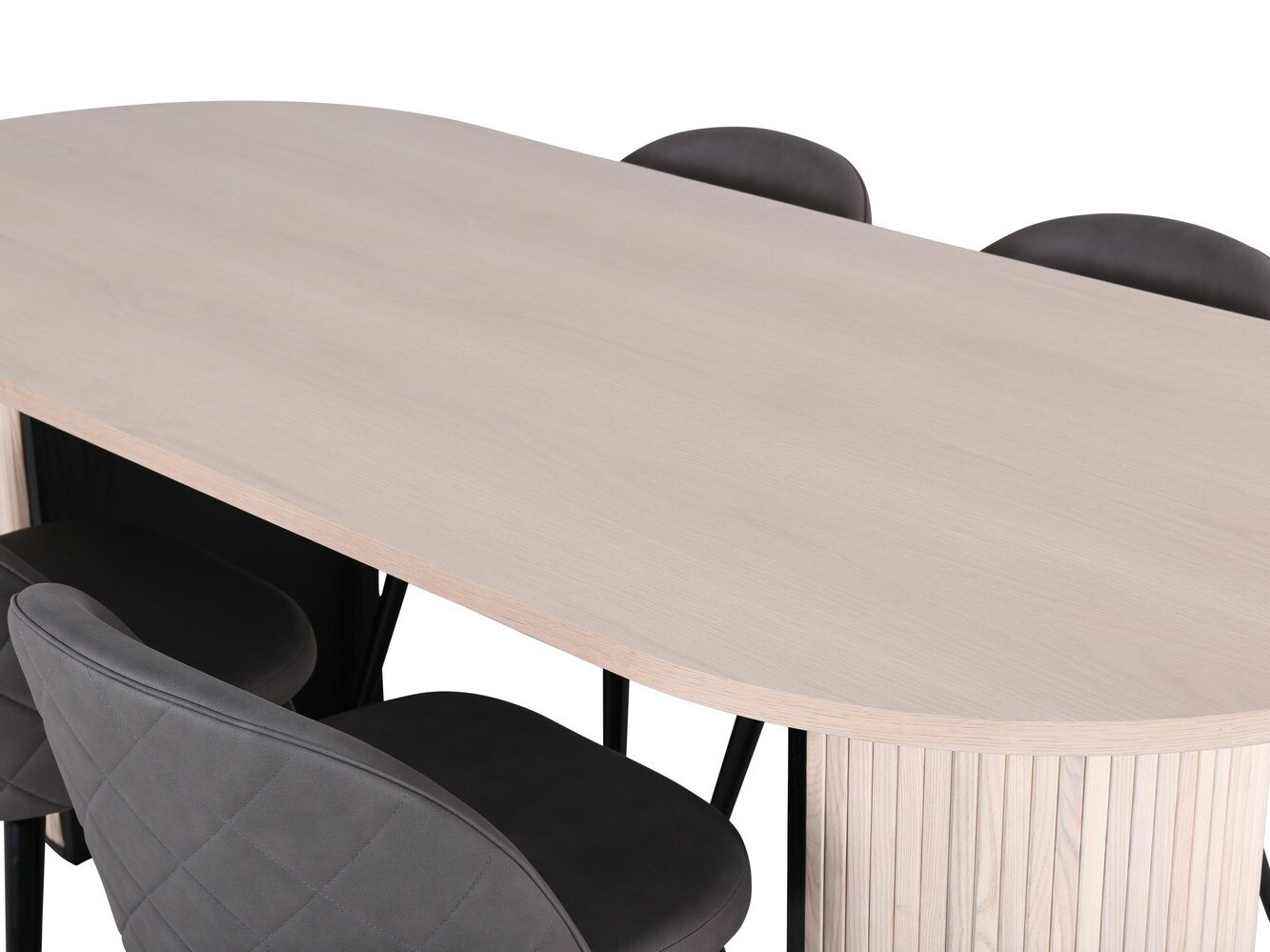 Salle à manger complète Dallas 2765 (Gris + Noir)