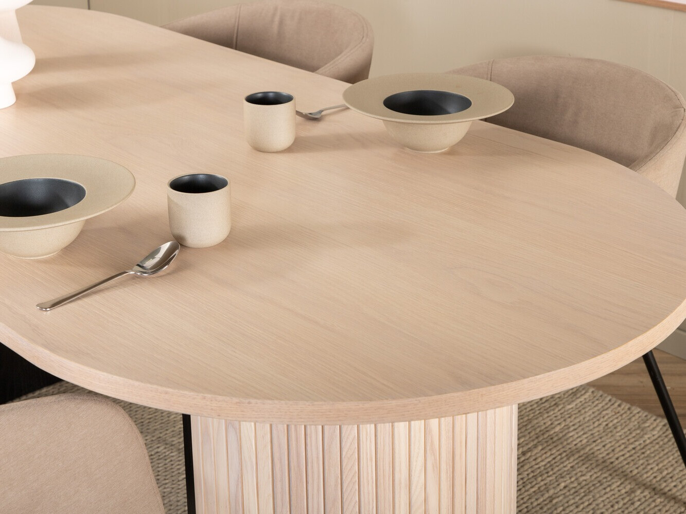 Salle à manger complète Dallas 2767 (Beige + Noir)