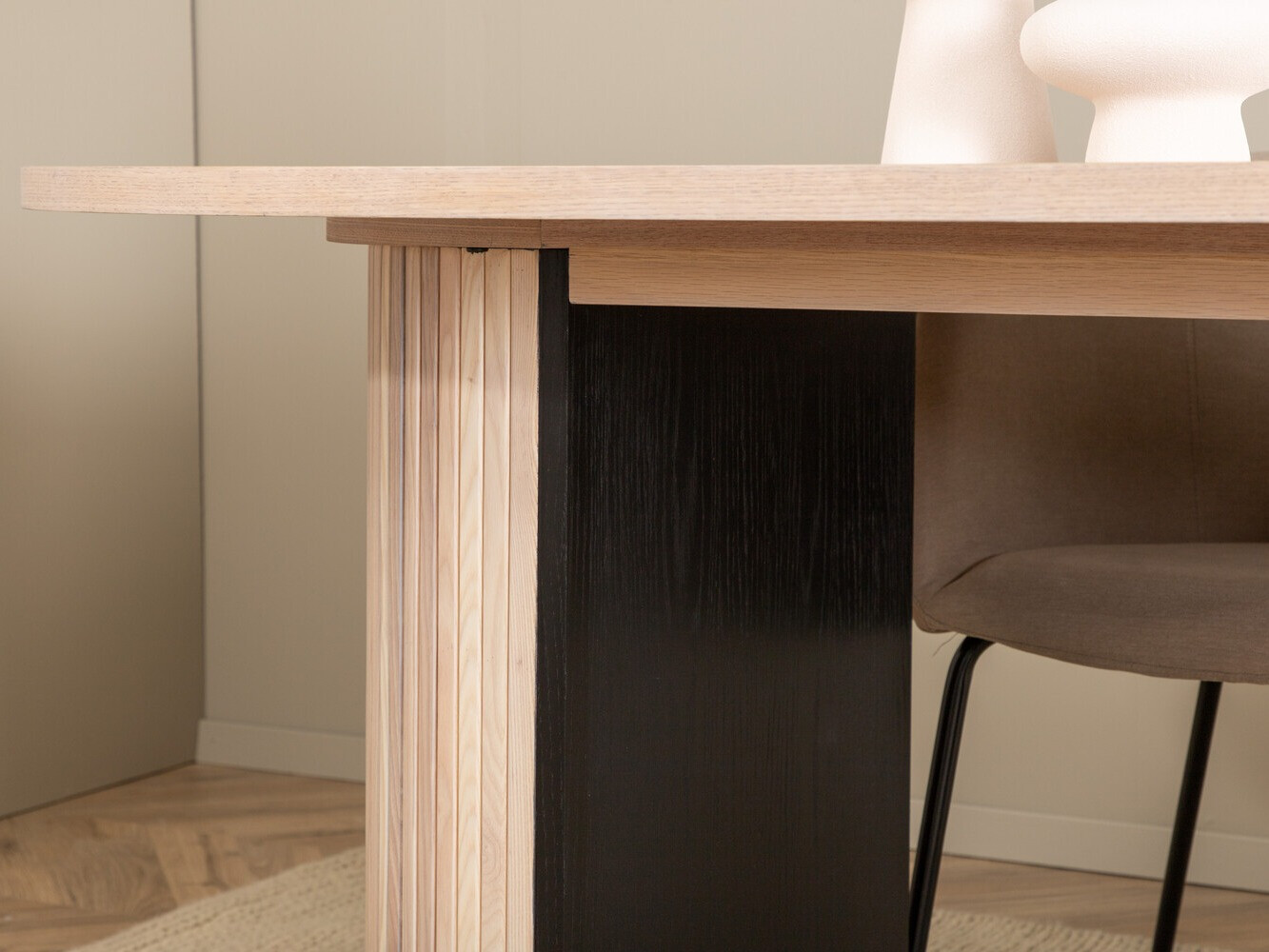 Salle à manger complète Dallas 2767 (Beige + Noir)