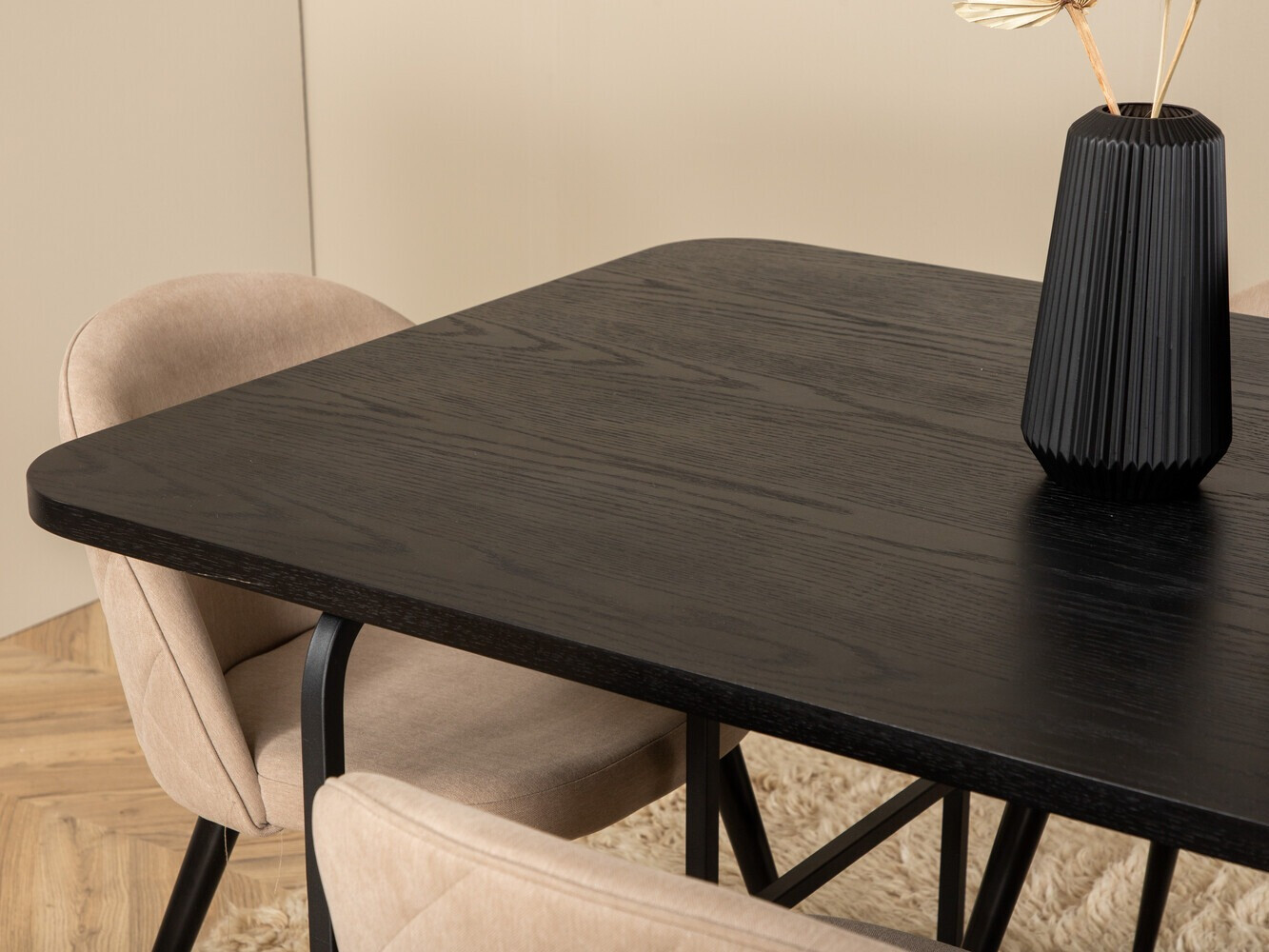 Salle à manger complète Dallas 2784 (Beige + Noir)