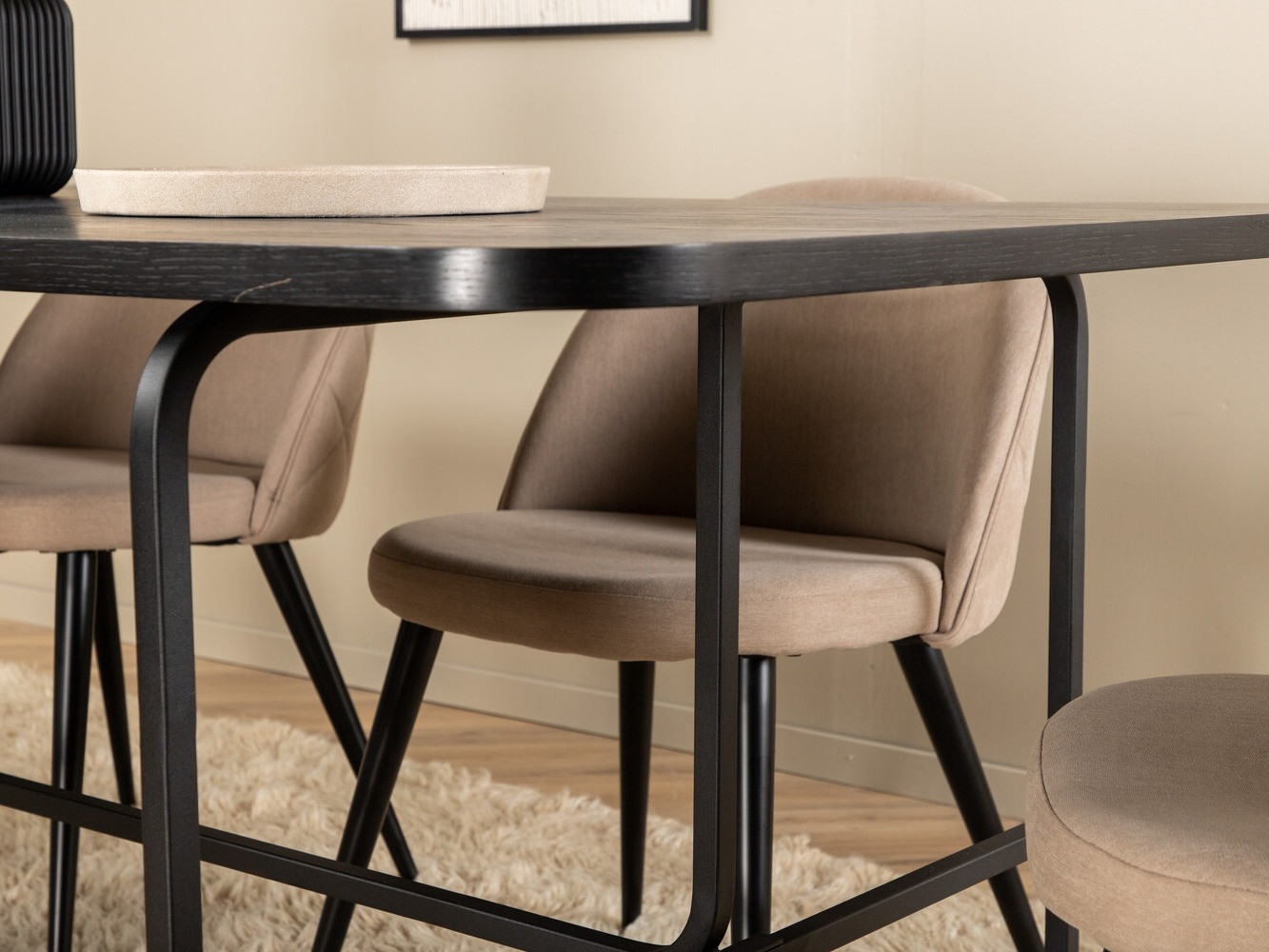 Salle à manger complète Dallas 2784 (Beige + Noir)