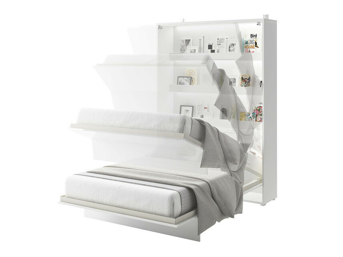 Ensemble de meubles Concept Pro Lenart XI (Blanc brillant + Blanc)