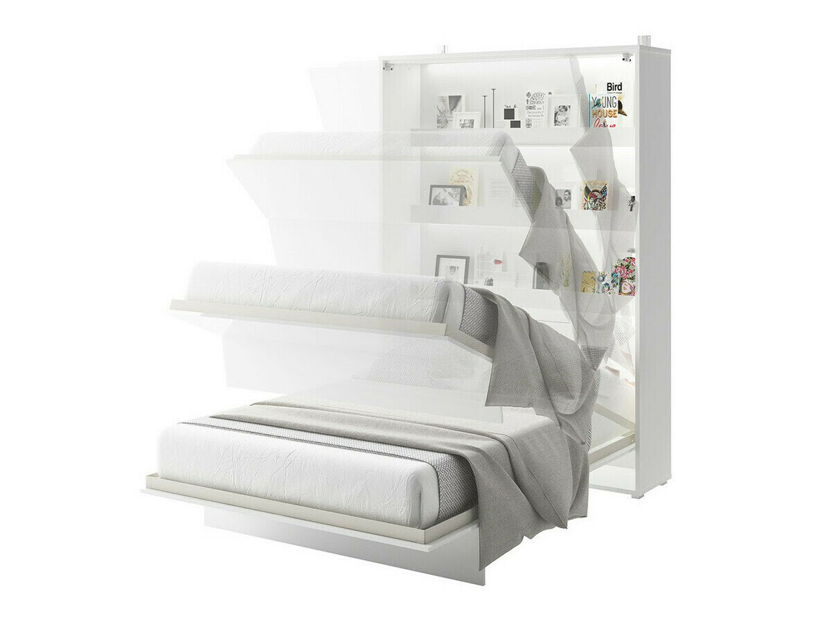 Ensemble de meubles Concept Pro Lenart XI (Blanc brillant + Blanc)