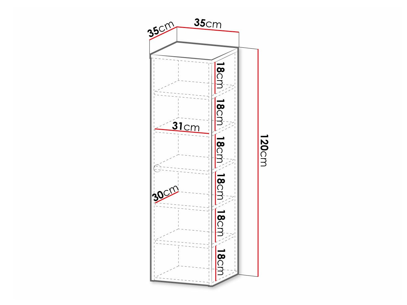 Armoire de toilette murale Merced P100 (Blanc)