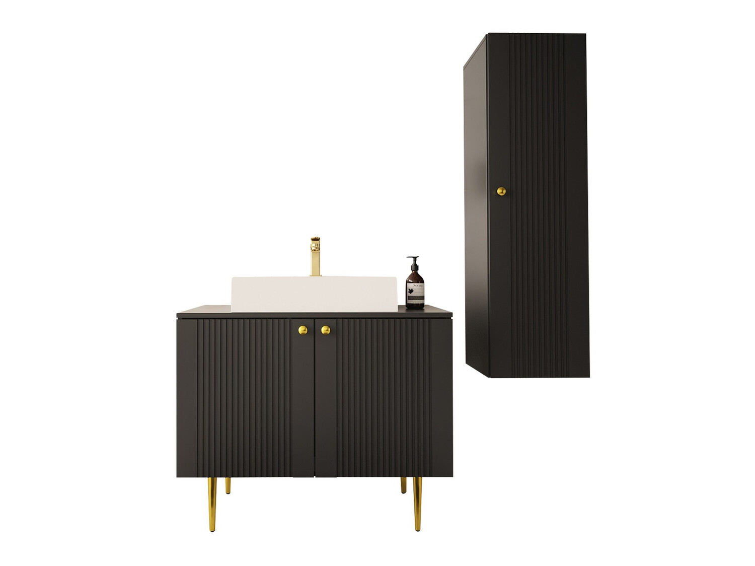 Ensemble de salle de bain Merced P105 (Noir)