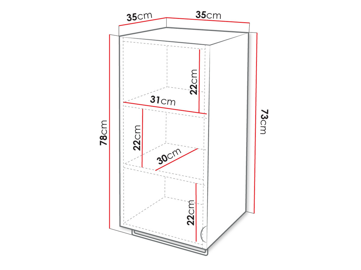 Armoire de salle de bain murale Matrix (Gris)