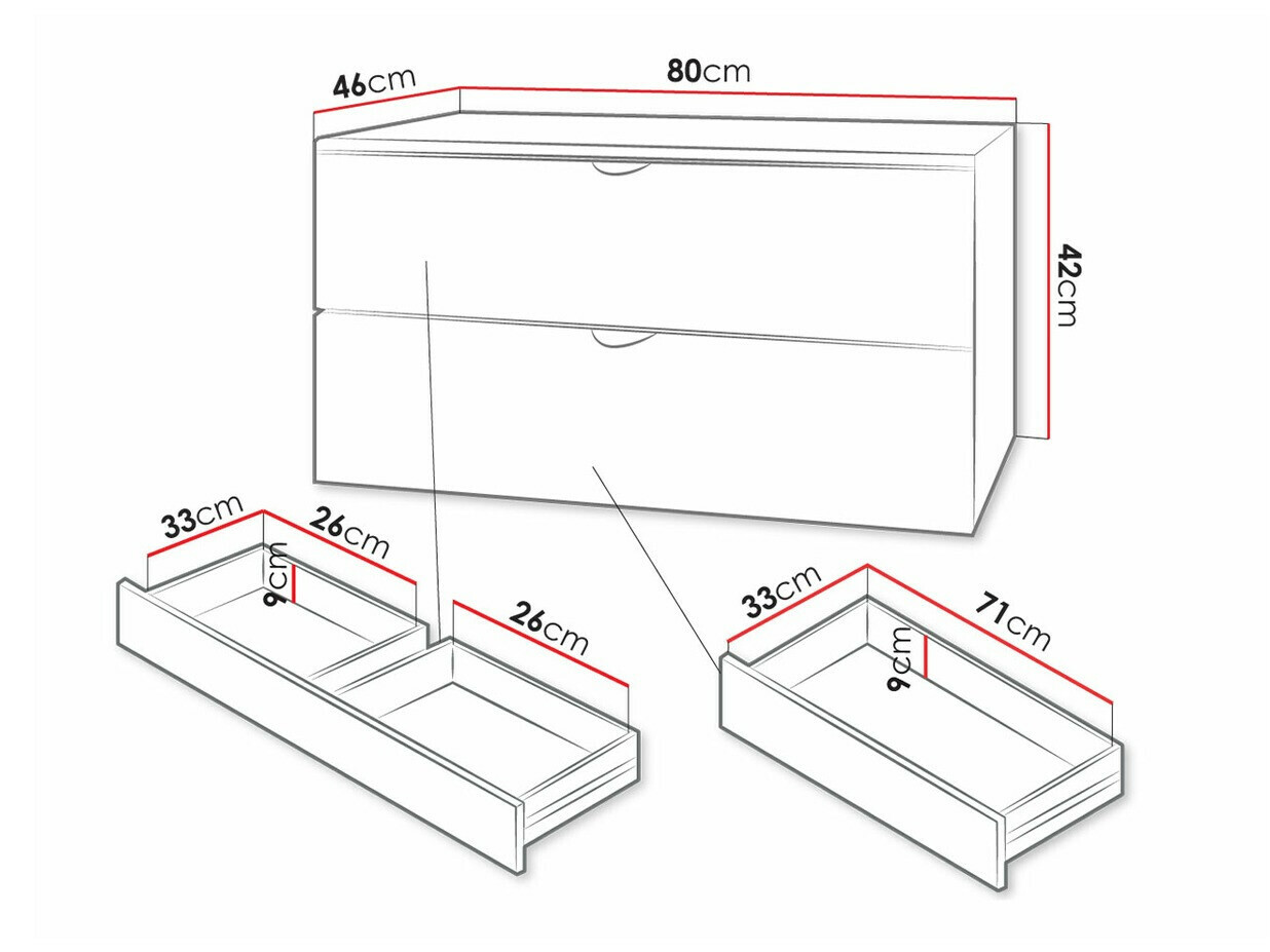 Armoire de salle de bains murale pour lavabo Fenenou 101 (Blanc)