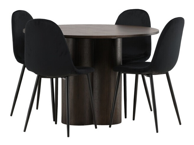 Salle à manger complète Dallas 3750 (Noir)
