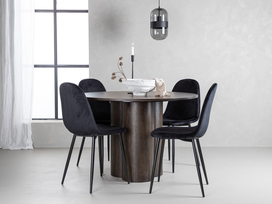 Salle à manger complète Dallas 3750 (Noir)