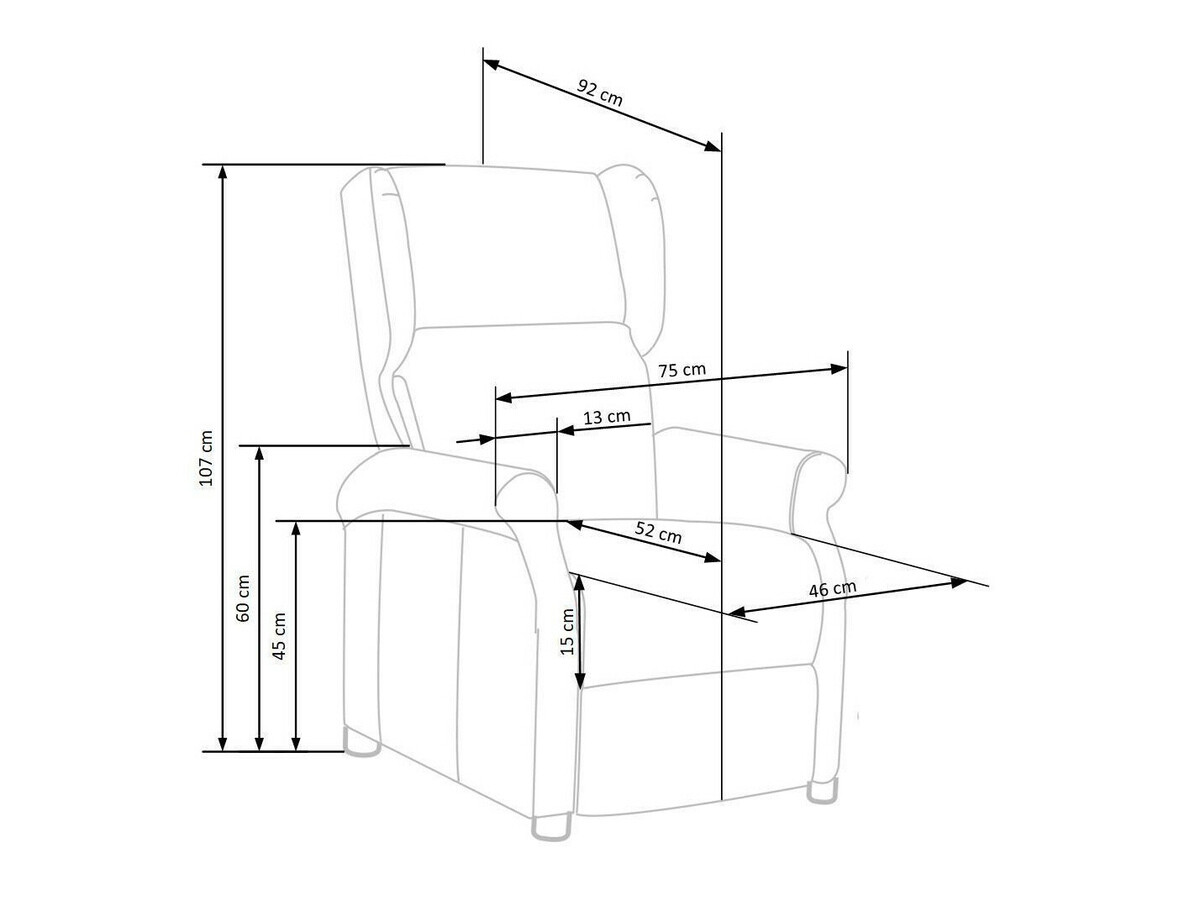 Fauteuil inclinable Houston 878 (Crème)