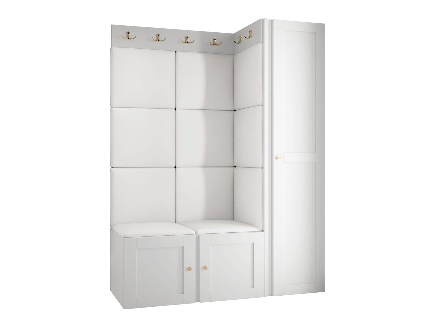 Meuble d'entrée Hartford 377 (Faux cuir Soft 017)