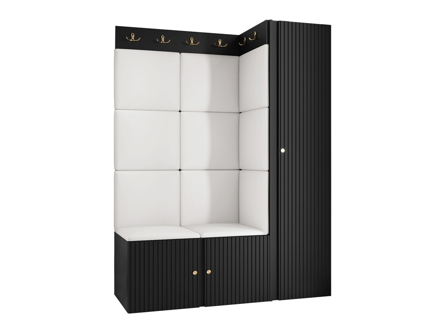 Meuble d'entrée Hartford 385 (Faux cuir Soft 017)