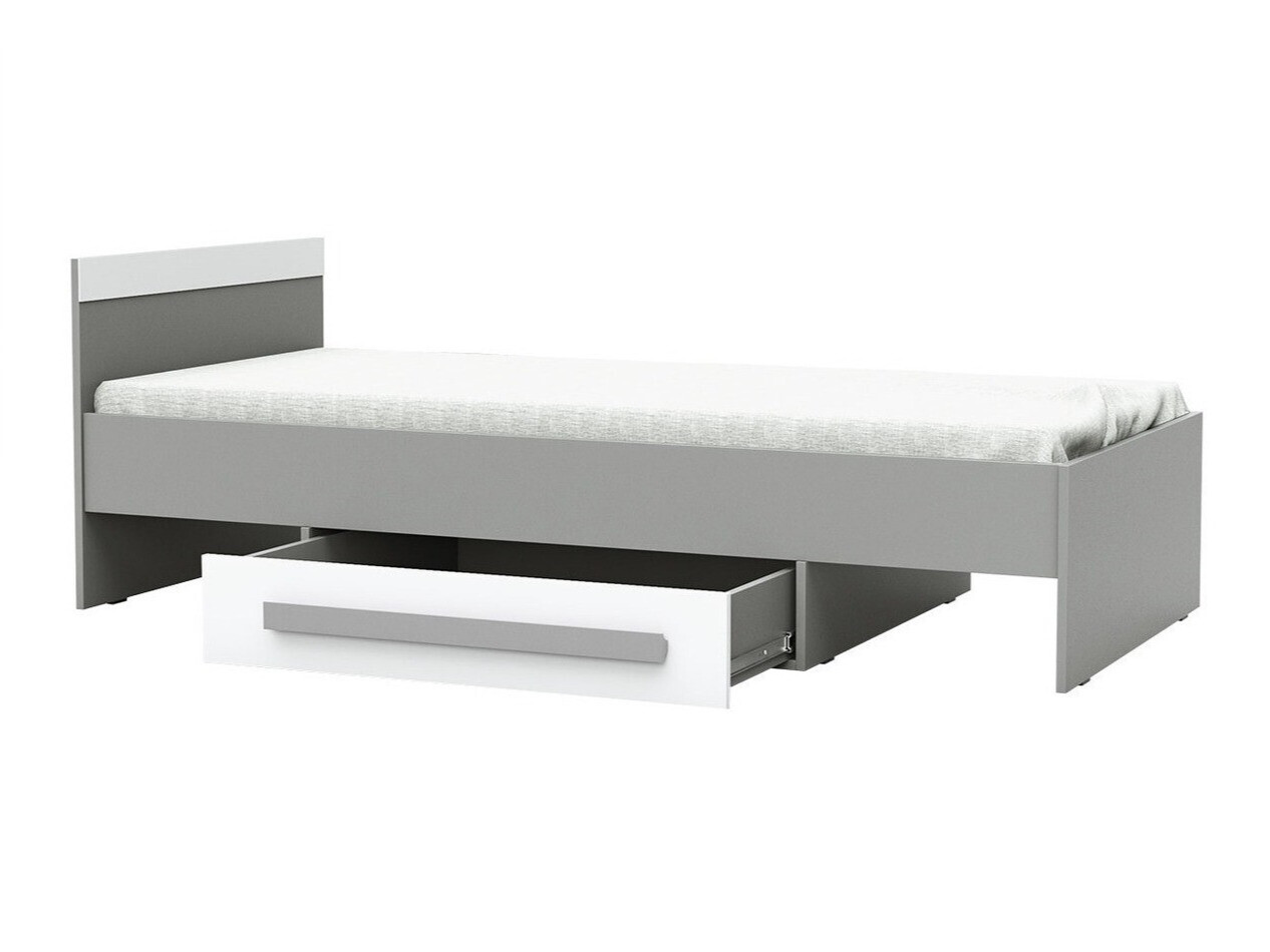 Lit Akron H102 (Anthracite + Blanc + Gris)