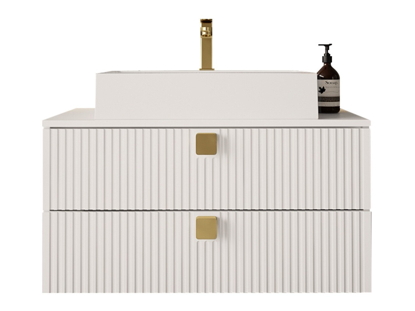 Armoire de salle de bains murale pour lavabo Panium (Blanc)