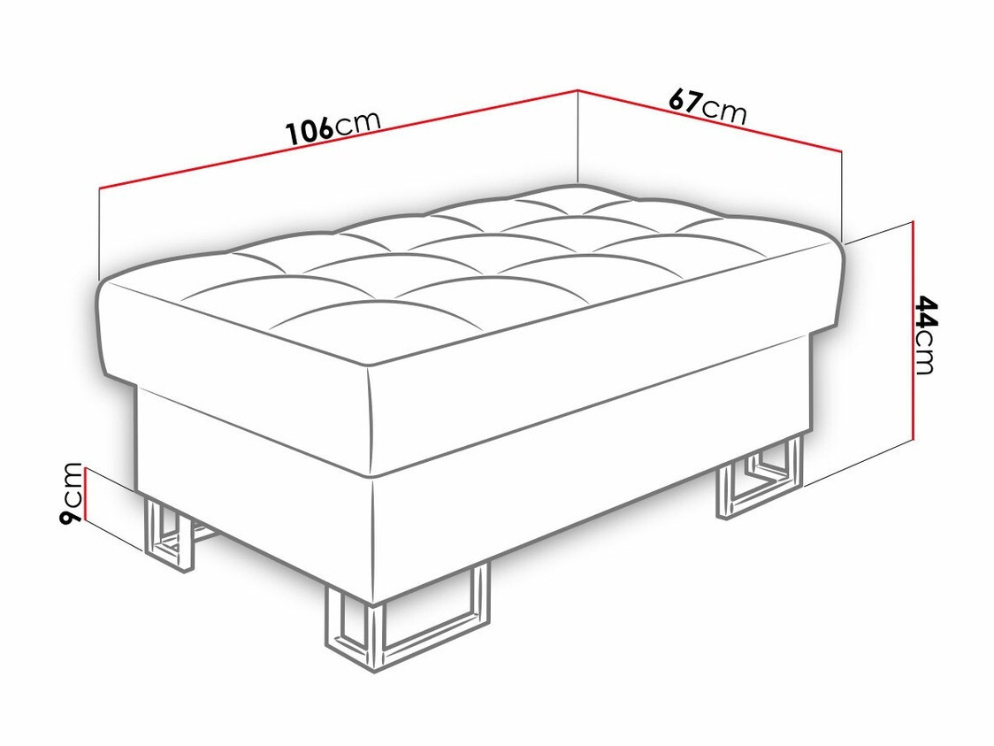 Banc rembourré Comfivo Anima (Venus Velvet 2932)
