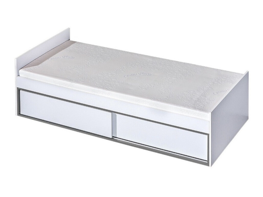 Lit Lorlare 114 (Blanc + Gris)