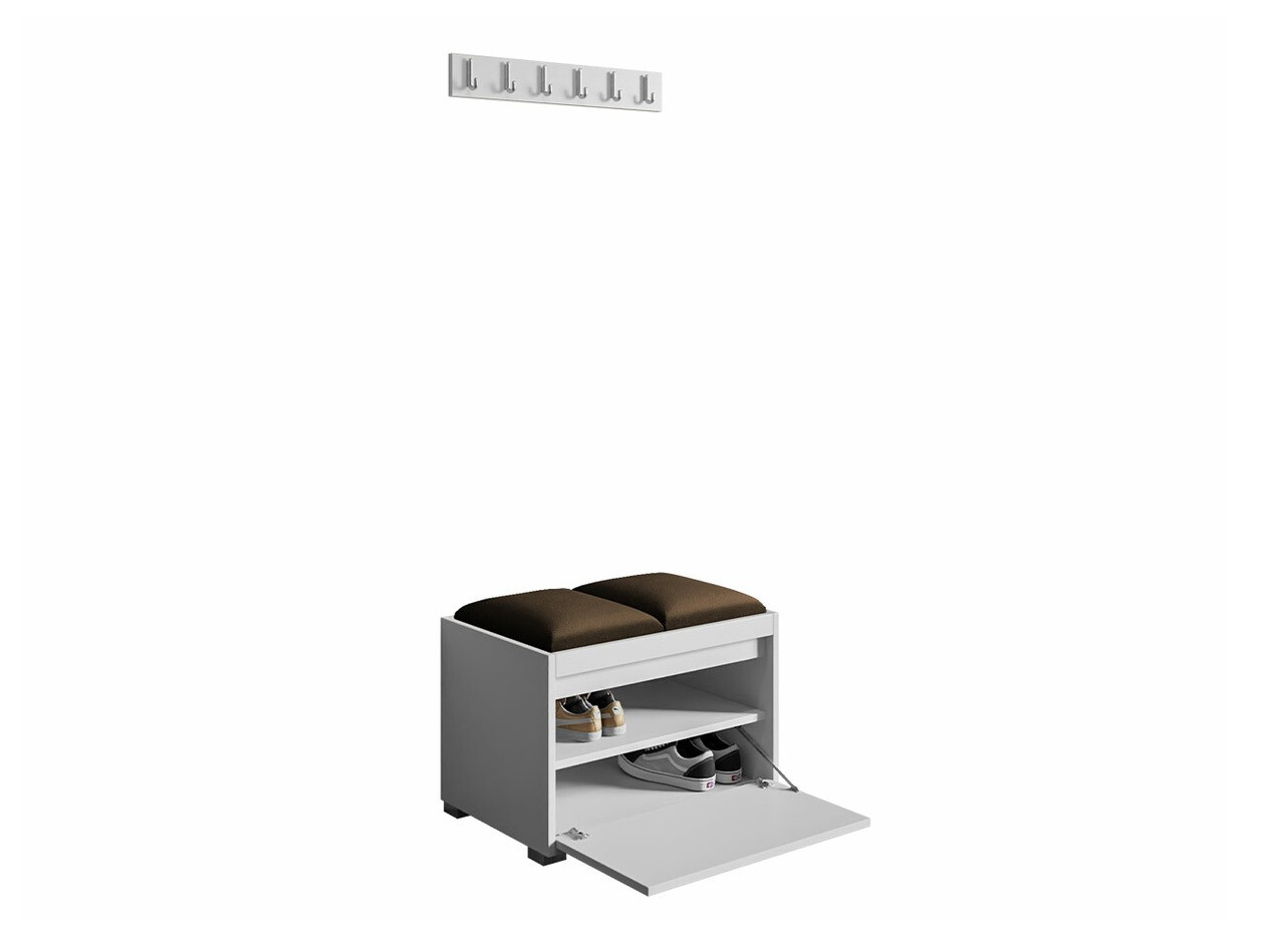 Meuble d'entrée Comfivo Pinus VI (Blanc + Manila 04)