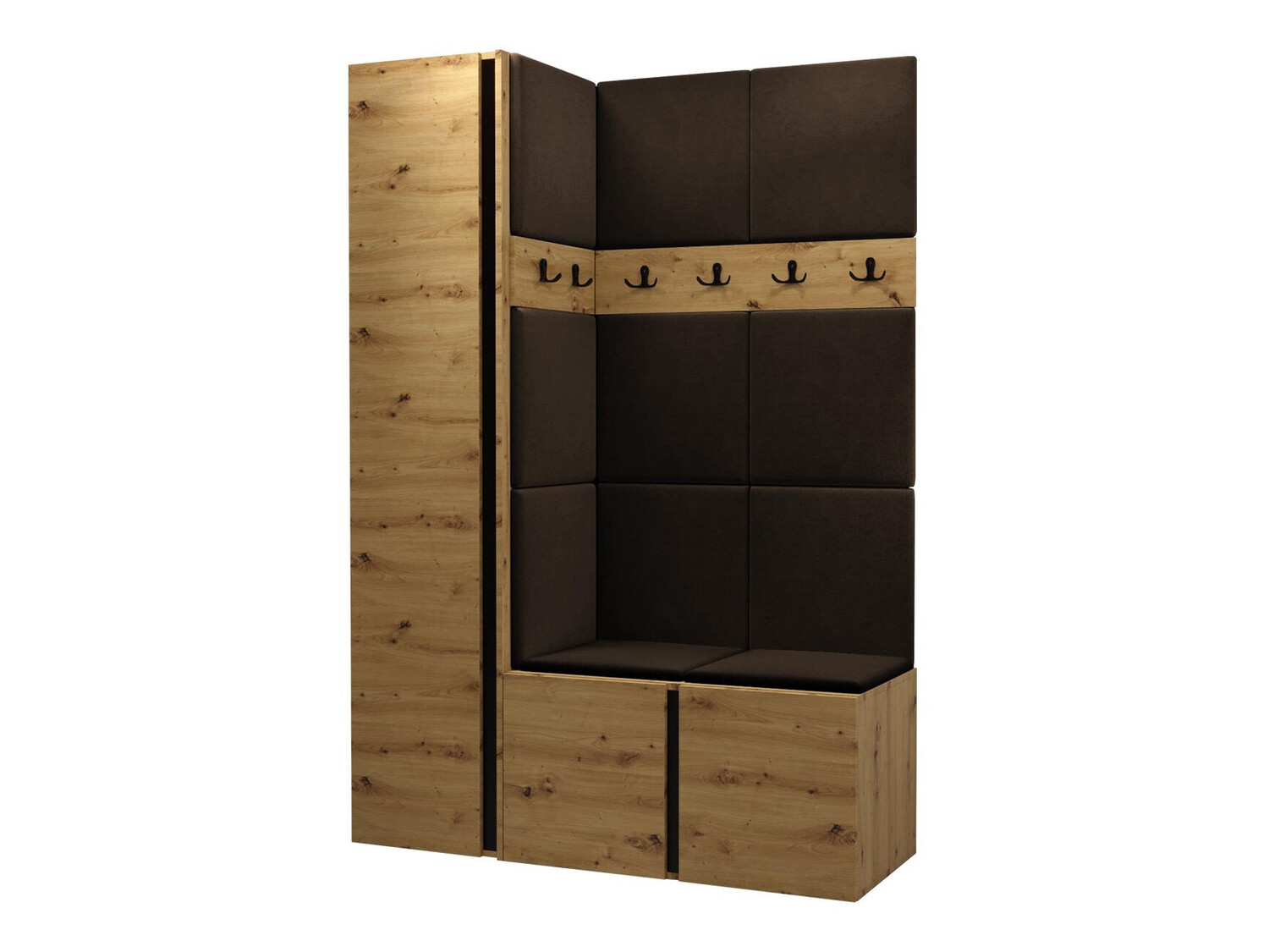 Meuble d'entrée Pinis IX (Chêne Artisan)
