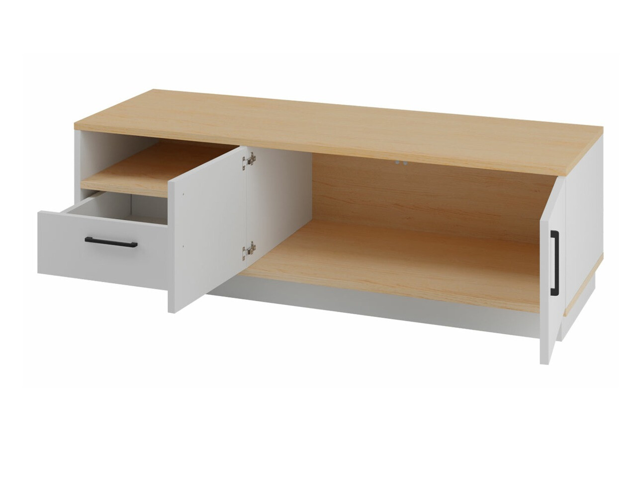 Ensemble de salon Omaha T128 (Blanc + Chêne clair)