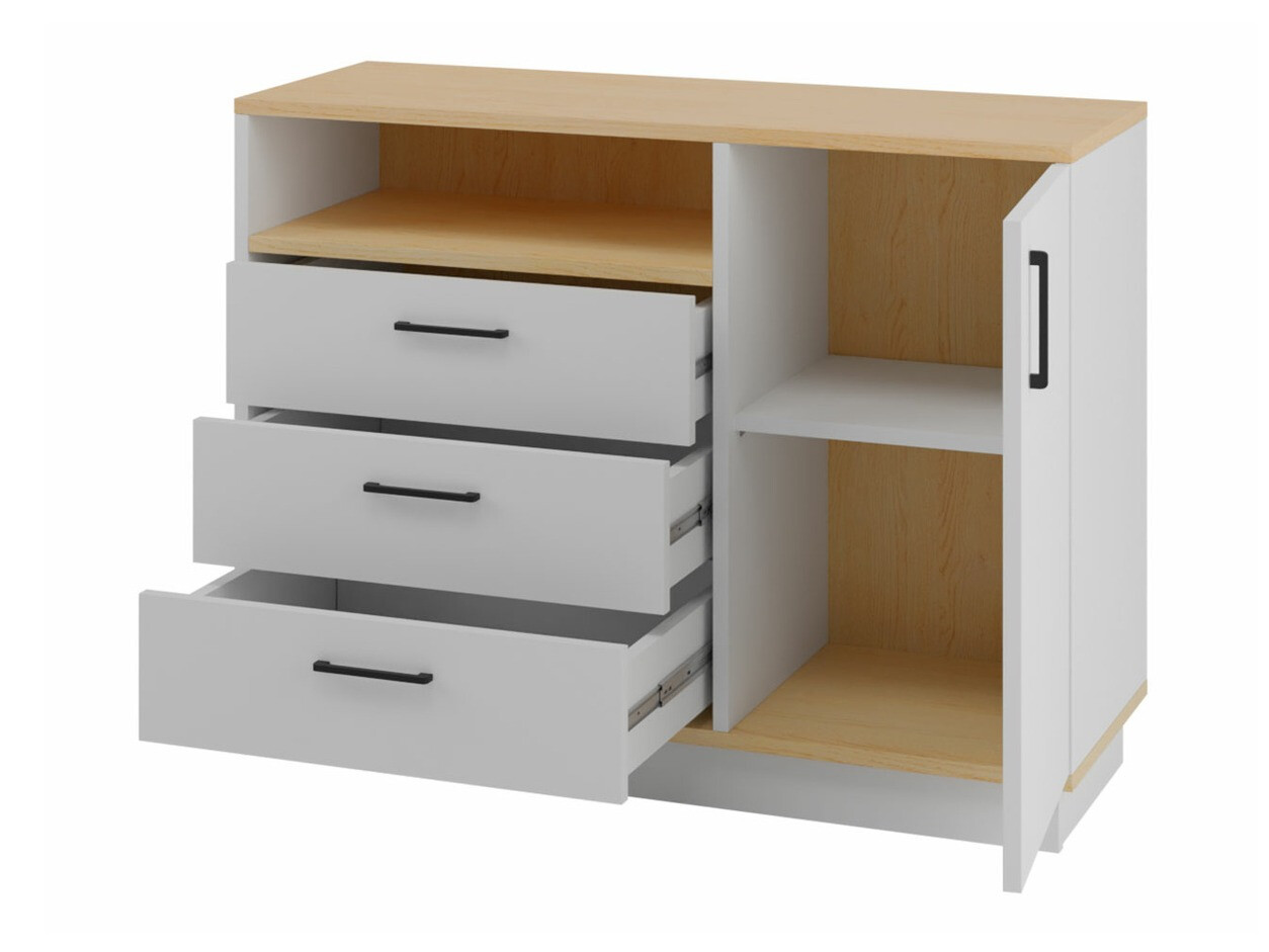 Ensemble de salon Omaha T128 (Blanc + Chêne clair)