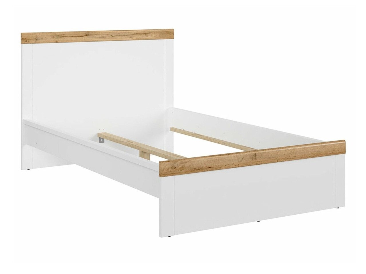 Lit Sonsoru 115 (Blanc + Blanc brillant + Chêne wotan)