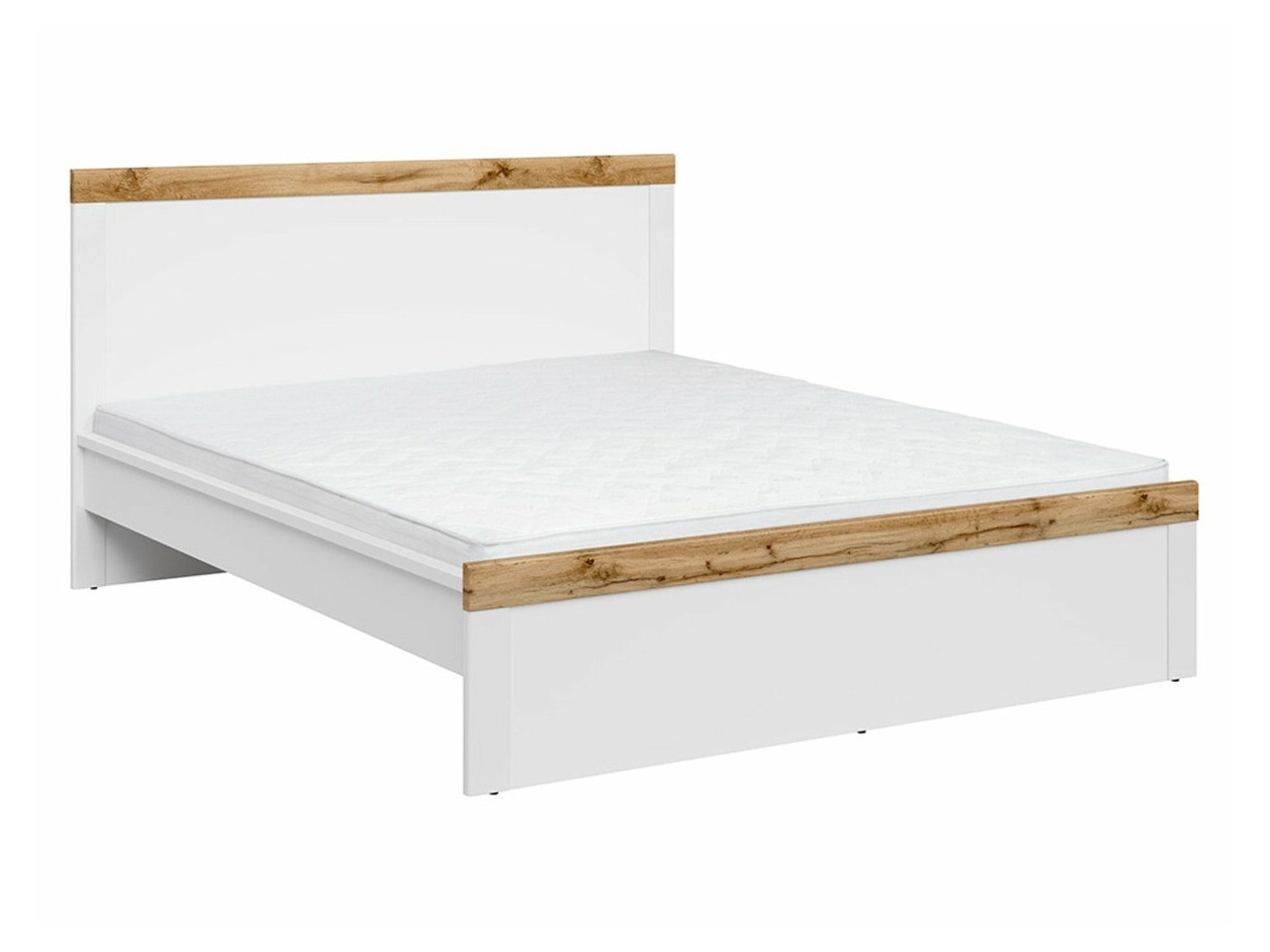 Lit Sonsoru 115 (Blanc + Blanc brillant + Chêne wotan)