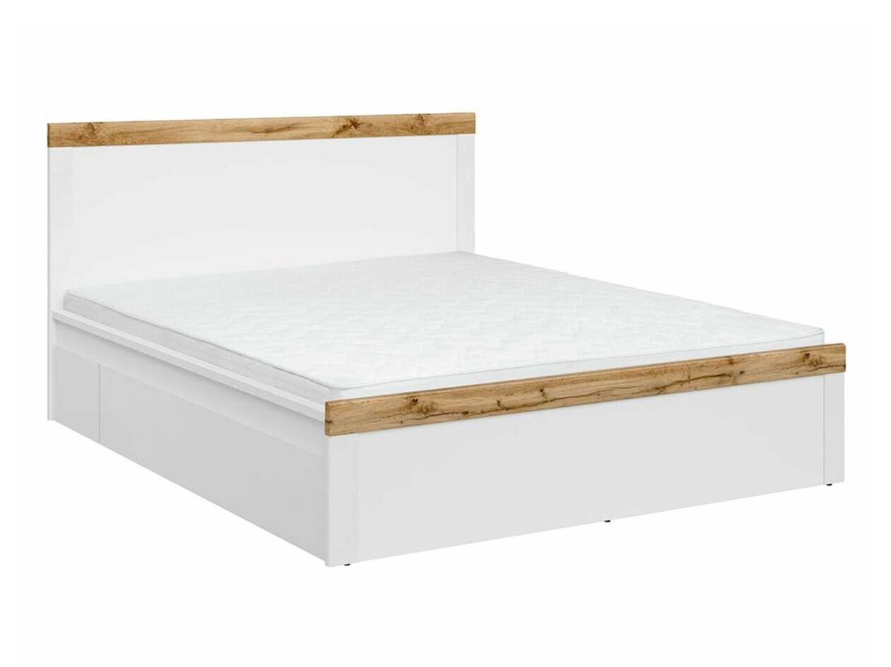 Lit Sonsoru 115 (Blanc + Blanc brillant + Chêne wotan)