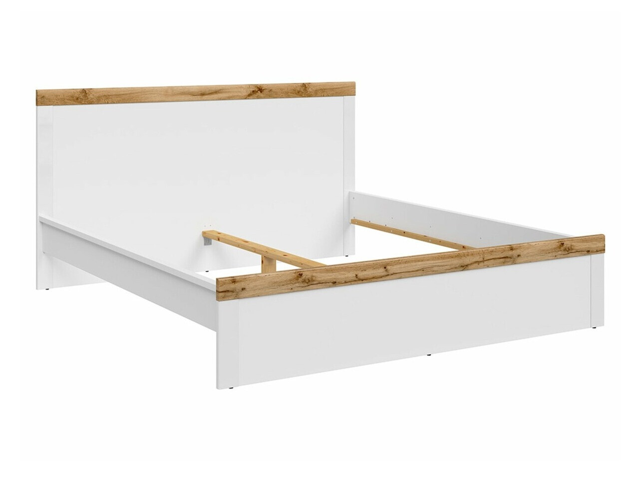 Lit Sonsoru 115 (Blanc + Blanc brillant + Chêne wotan)