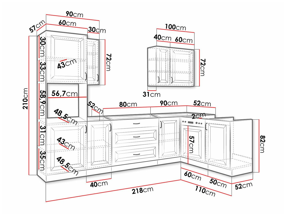 Cuisine complète modulaire Retro Grey 148