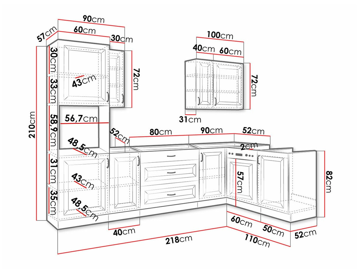 Cuisine complète modulaire Retro Grey 148