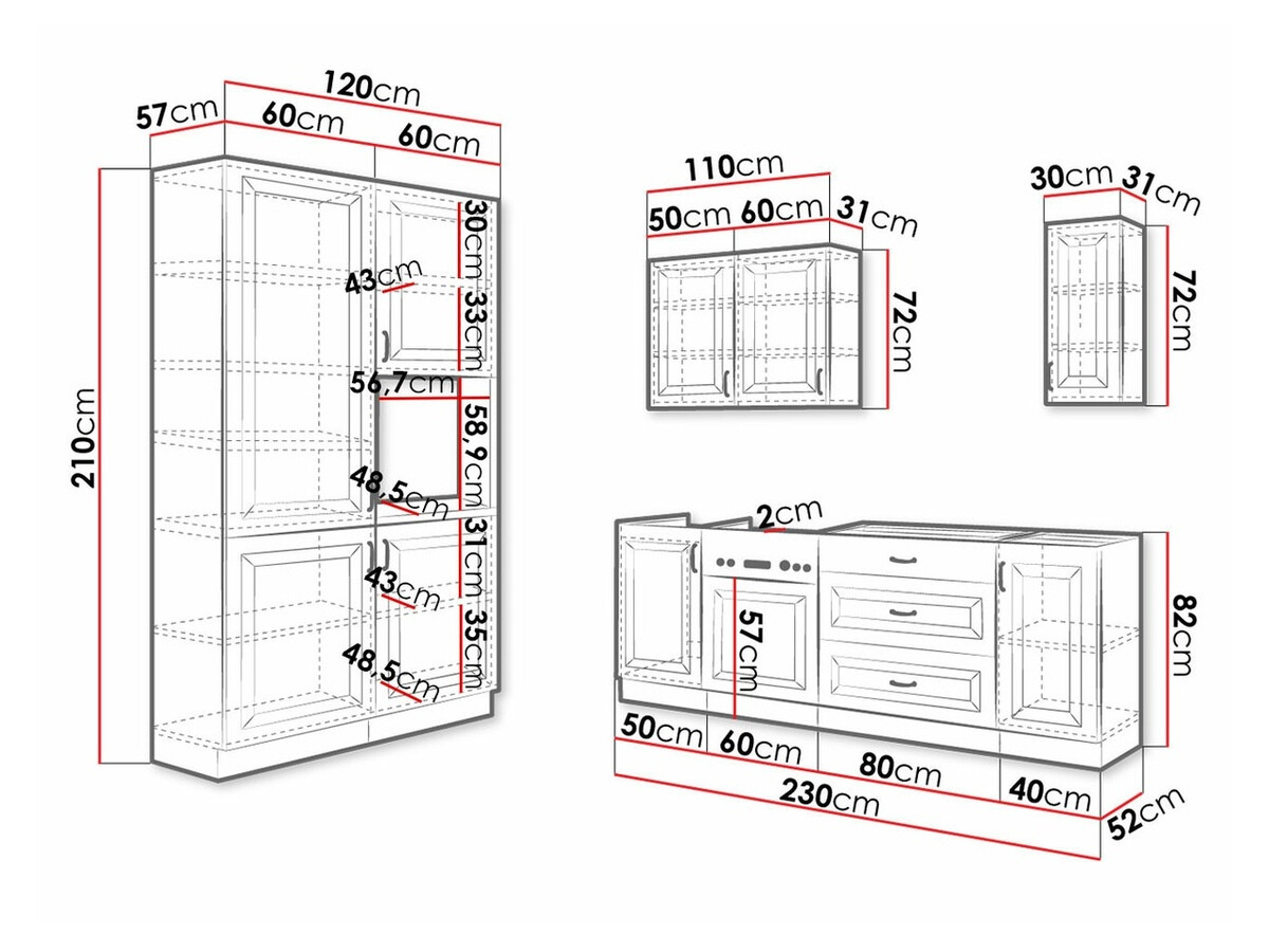Cuisine complète modulaire Retro Grey 149