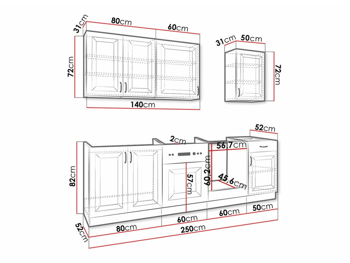 Cuisine complète modulaire Retro Grey 150