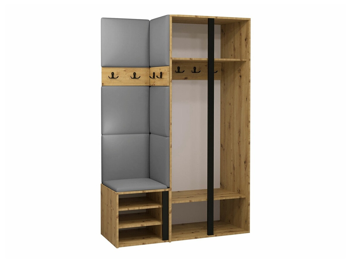 Meuble d'entrée Hartford 350 (Chêne Artisan + Noir)