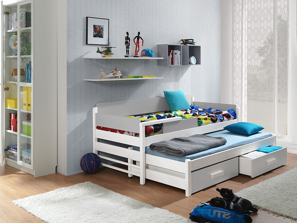 Lit Henderson 121 (Blanc + Gris)