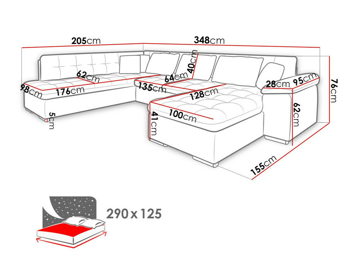 Ensemble de canapés Comfivo Gemma I (Soft 020 + Majorka 03)