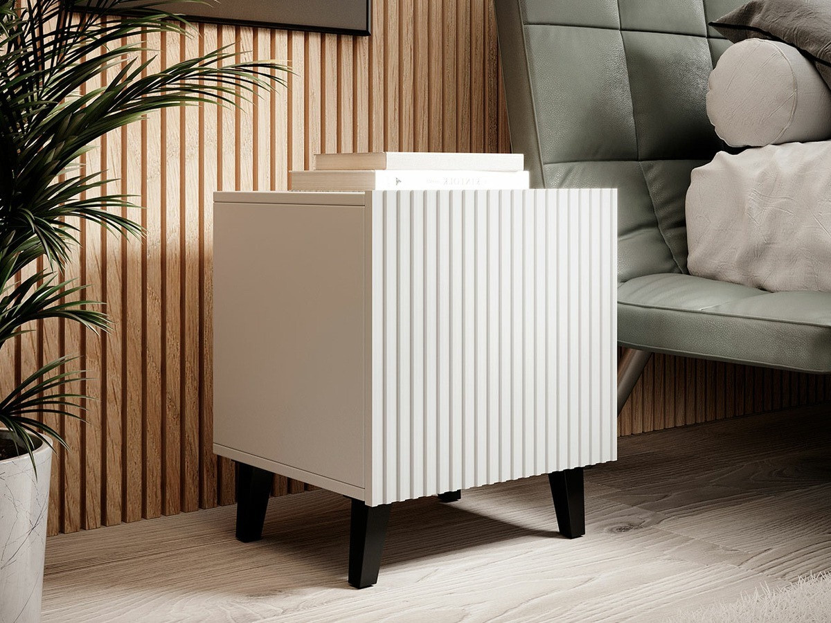 Table de chevet Dicto (Blanc + Noir) (2pcs.)