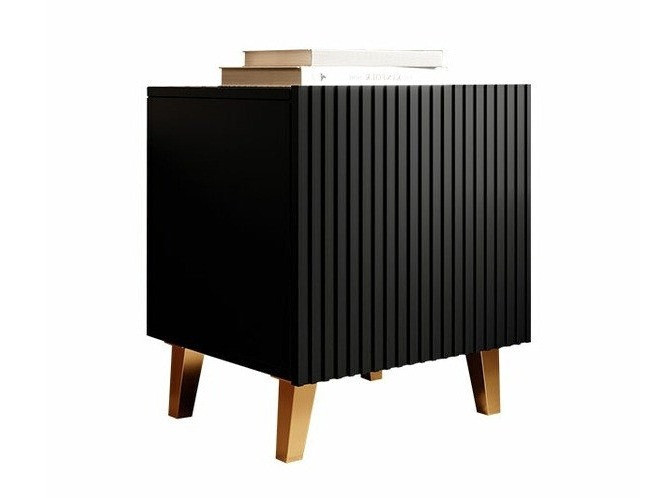 Table de chevet Dicto (Noir + Doré) (2pcs.)