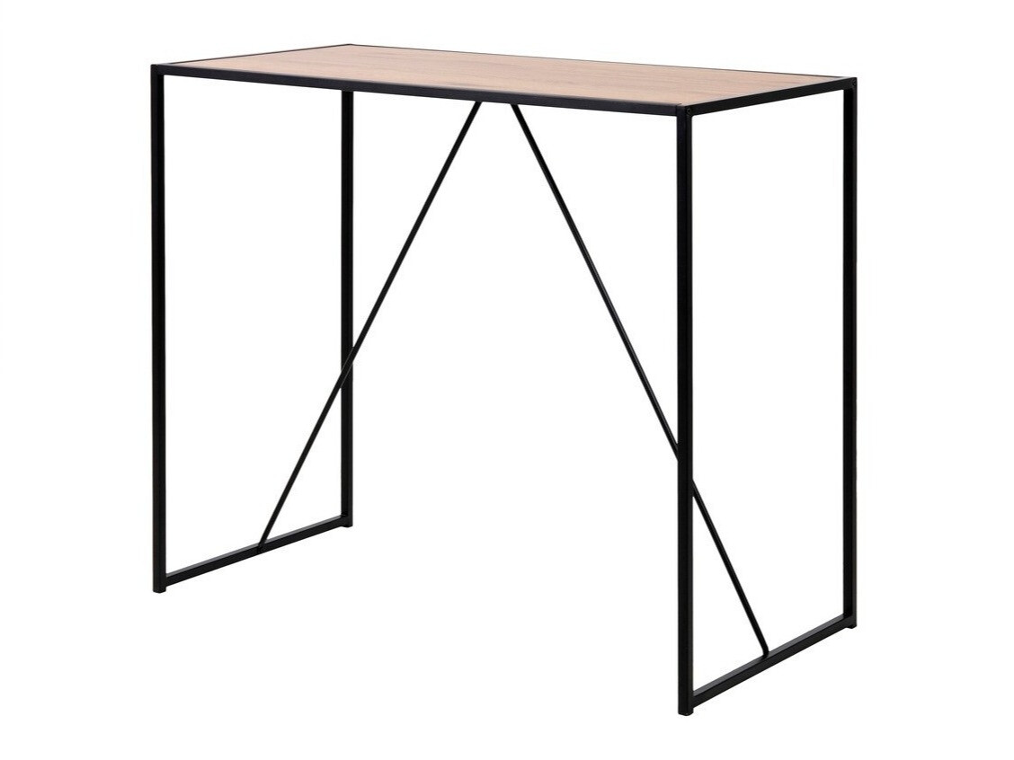 Table de bar Norsica Sevferi 162 (Noir + Chêne sauvage)