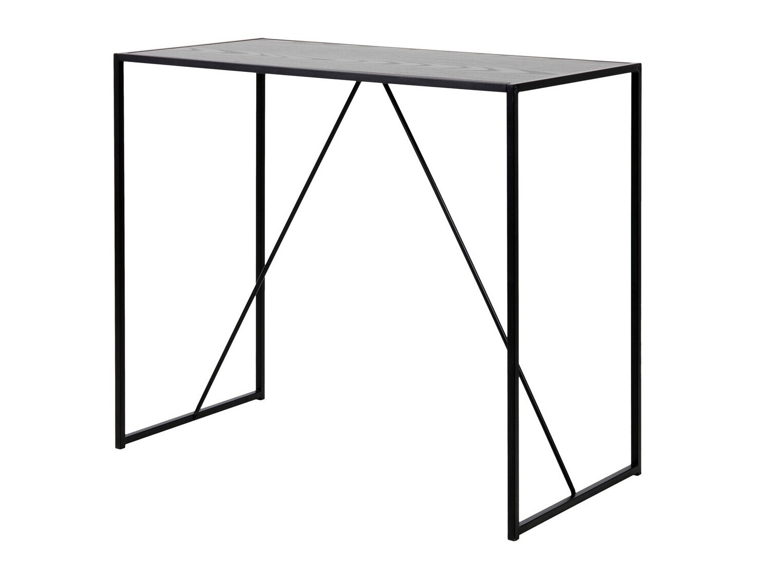 Table de bar Norsica Sevferi 162 (Noir + Chêne sombre)