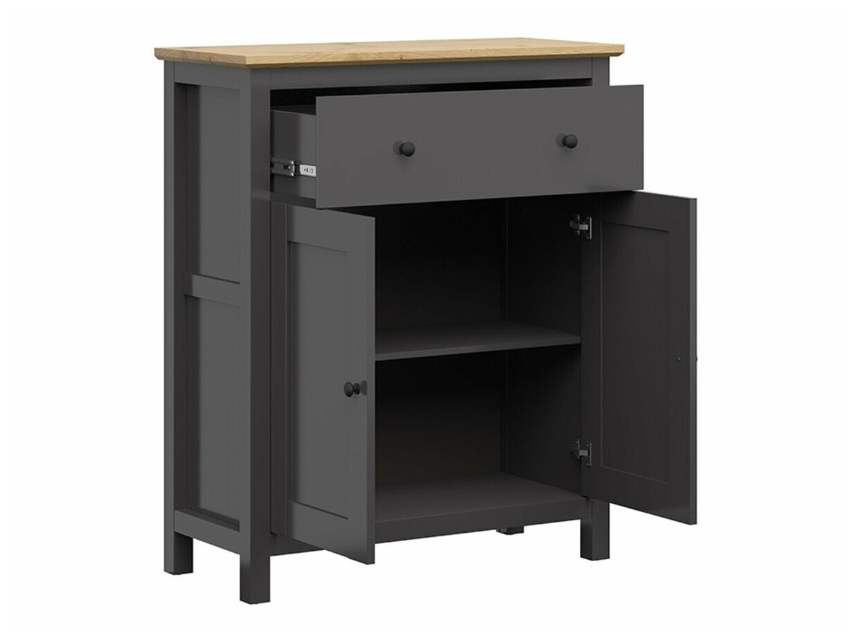 Commode Sordoro 126 (Graphite + Chêne Artisan)