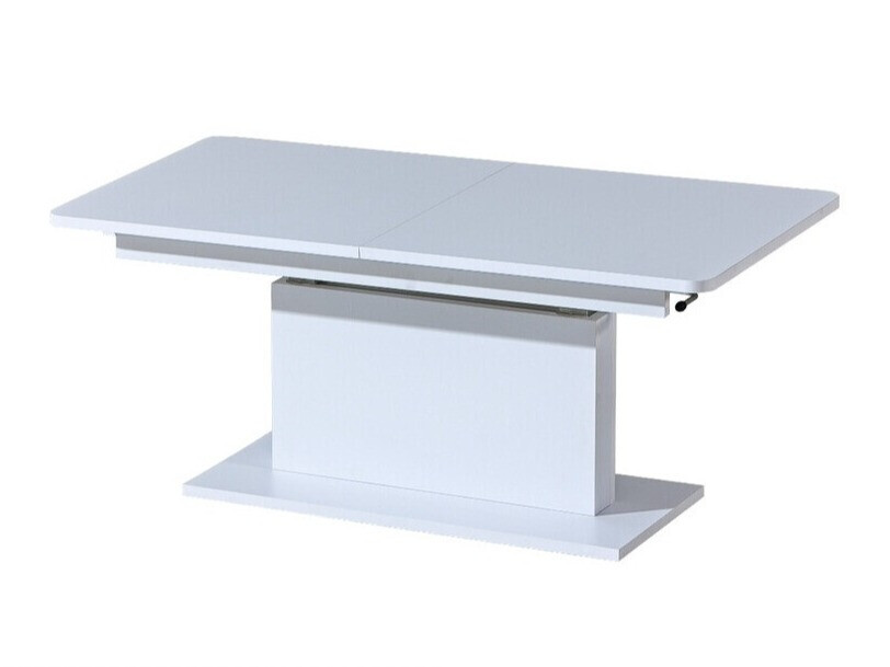 Table basse transformateur Ogden 158 (Blanc brillant + Blanc)