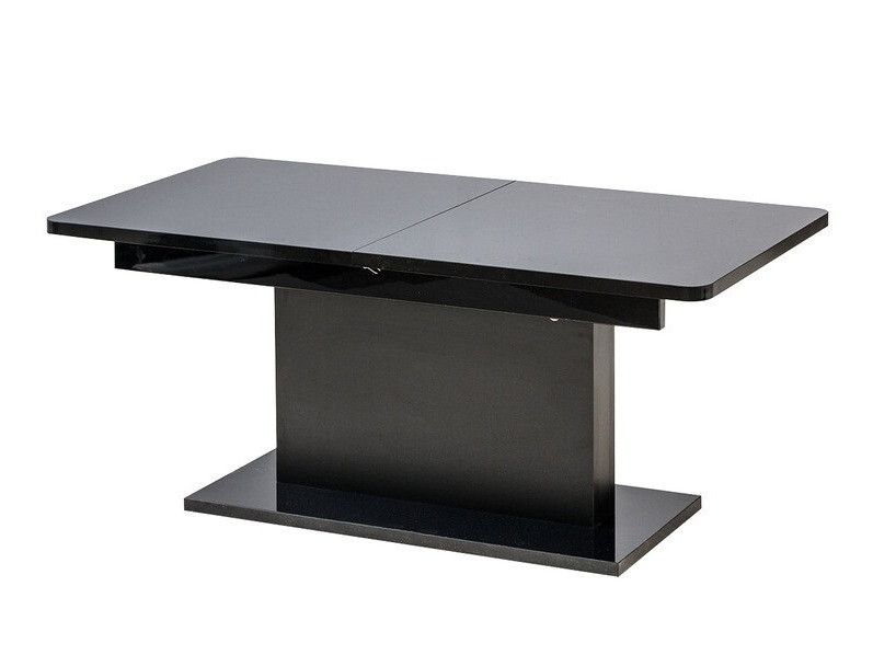 Table basse transformateur Ogden 158 (Noir brillant + Noir)