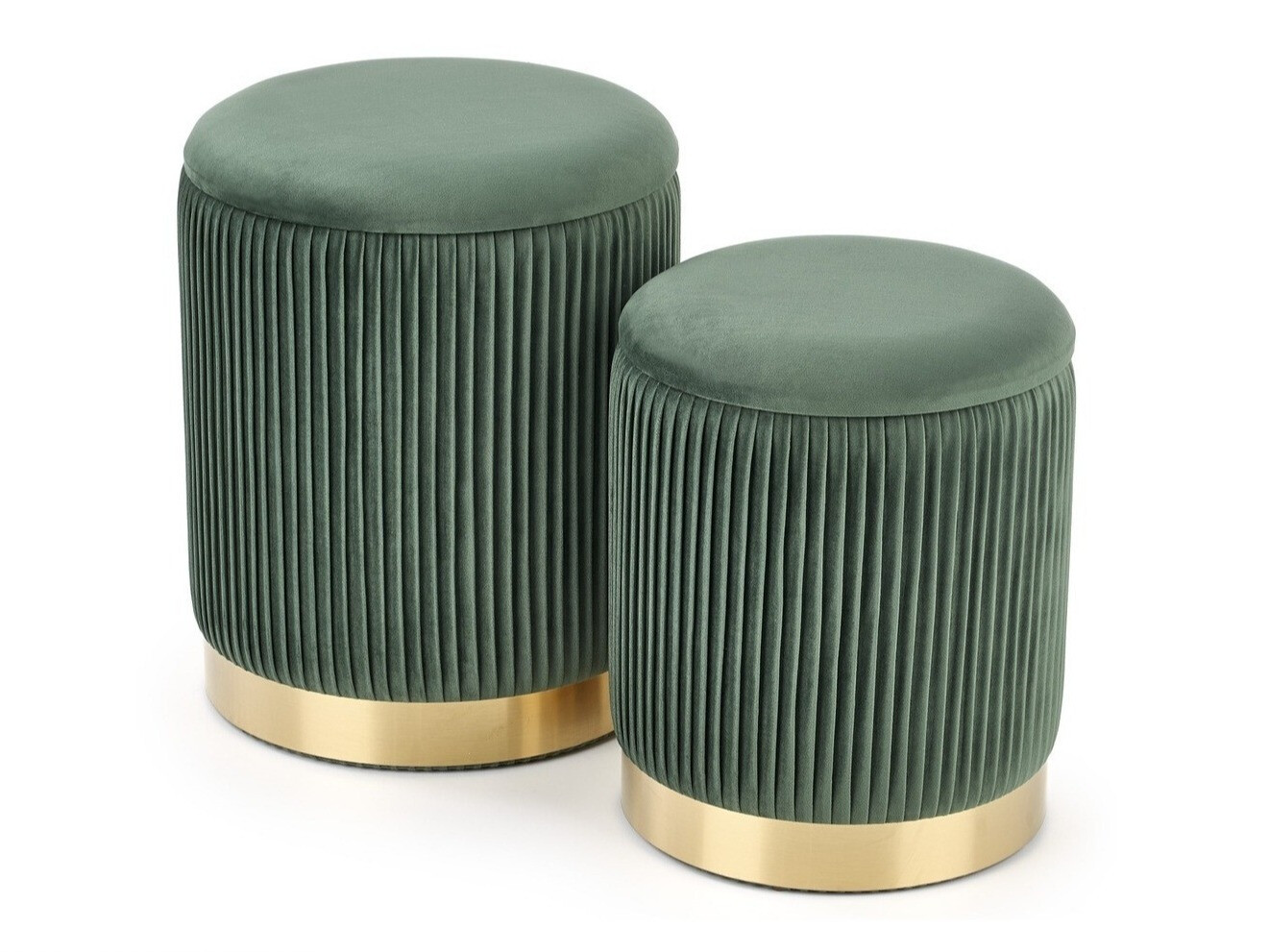 Ensemble de poufs Houston 1153 (Vert foncé)
