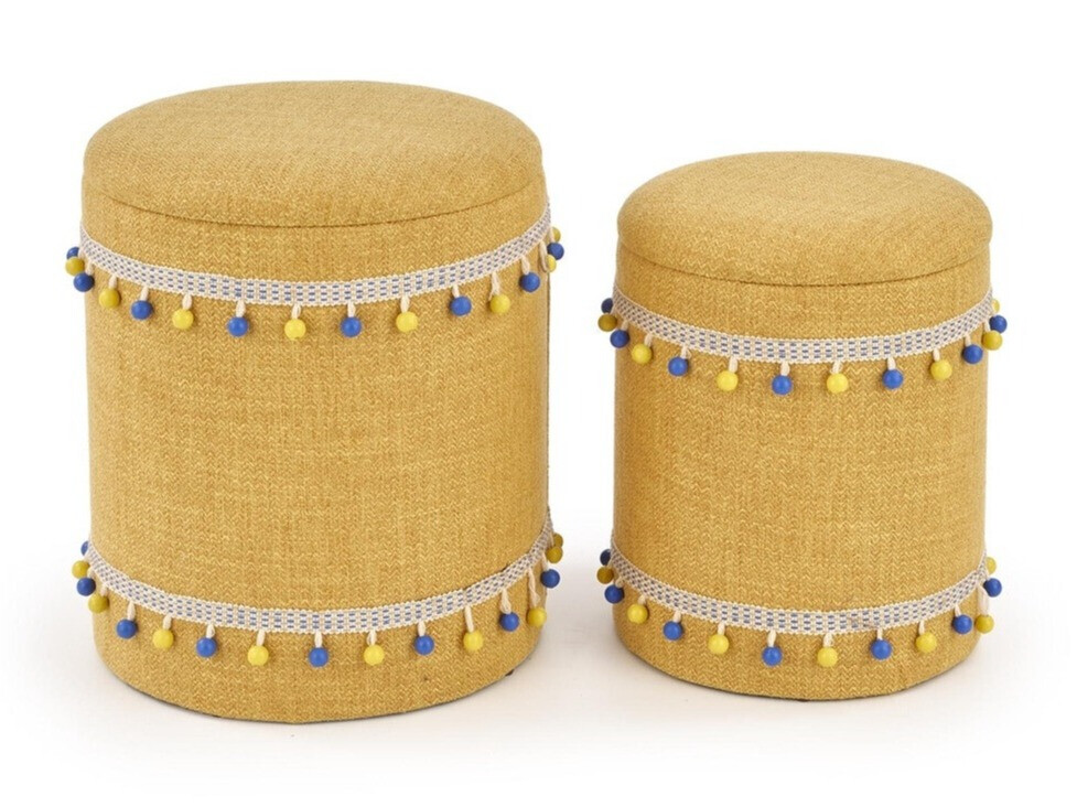 Ensemble de poufs Houston 1155 (Jaune)
