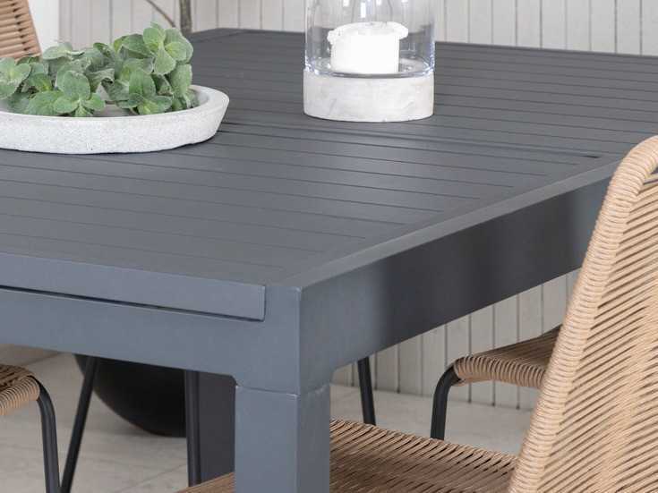 Ensemble table et chaises Dallas 3783 (Brun clair + Noir)