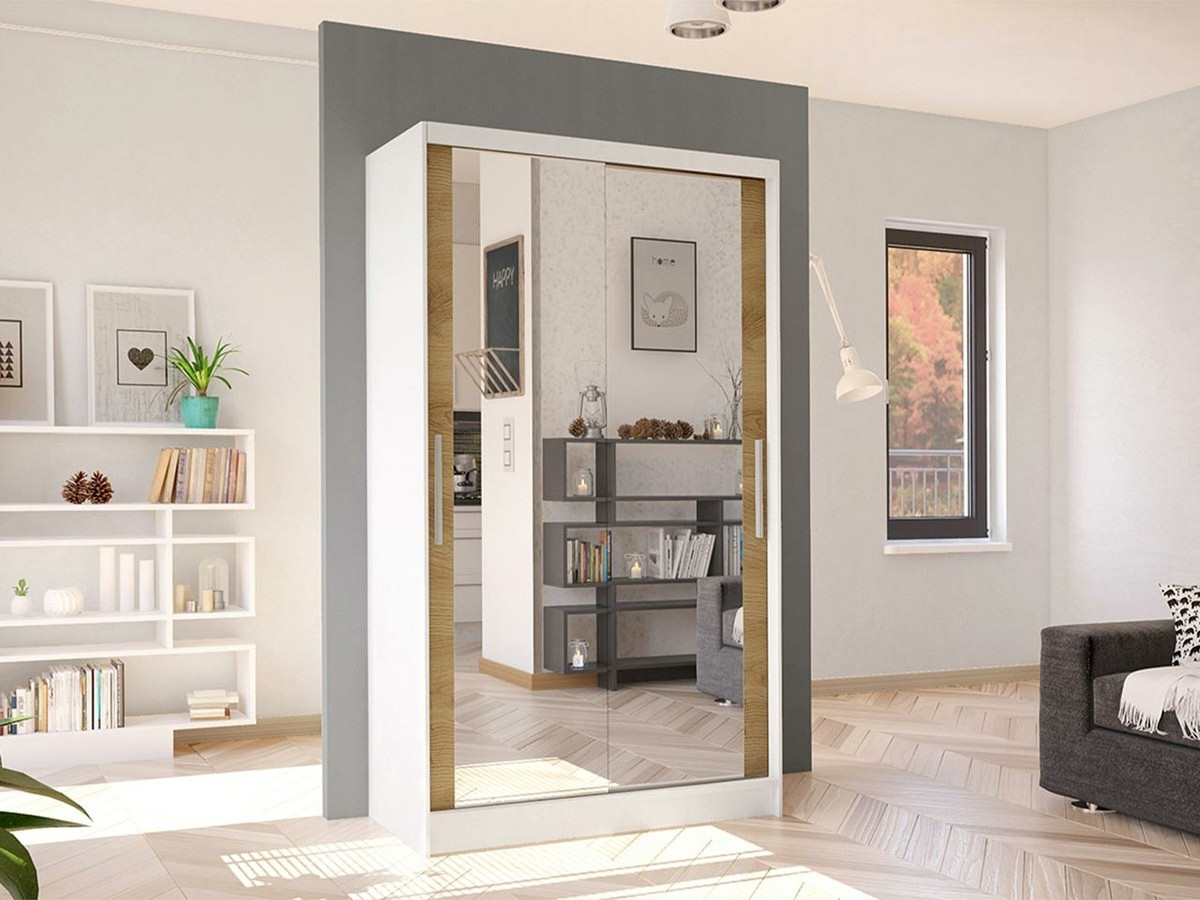 Armoire Closico Structor VII (Blanc + Chêne Artisan)