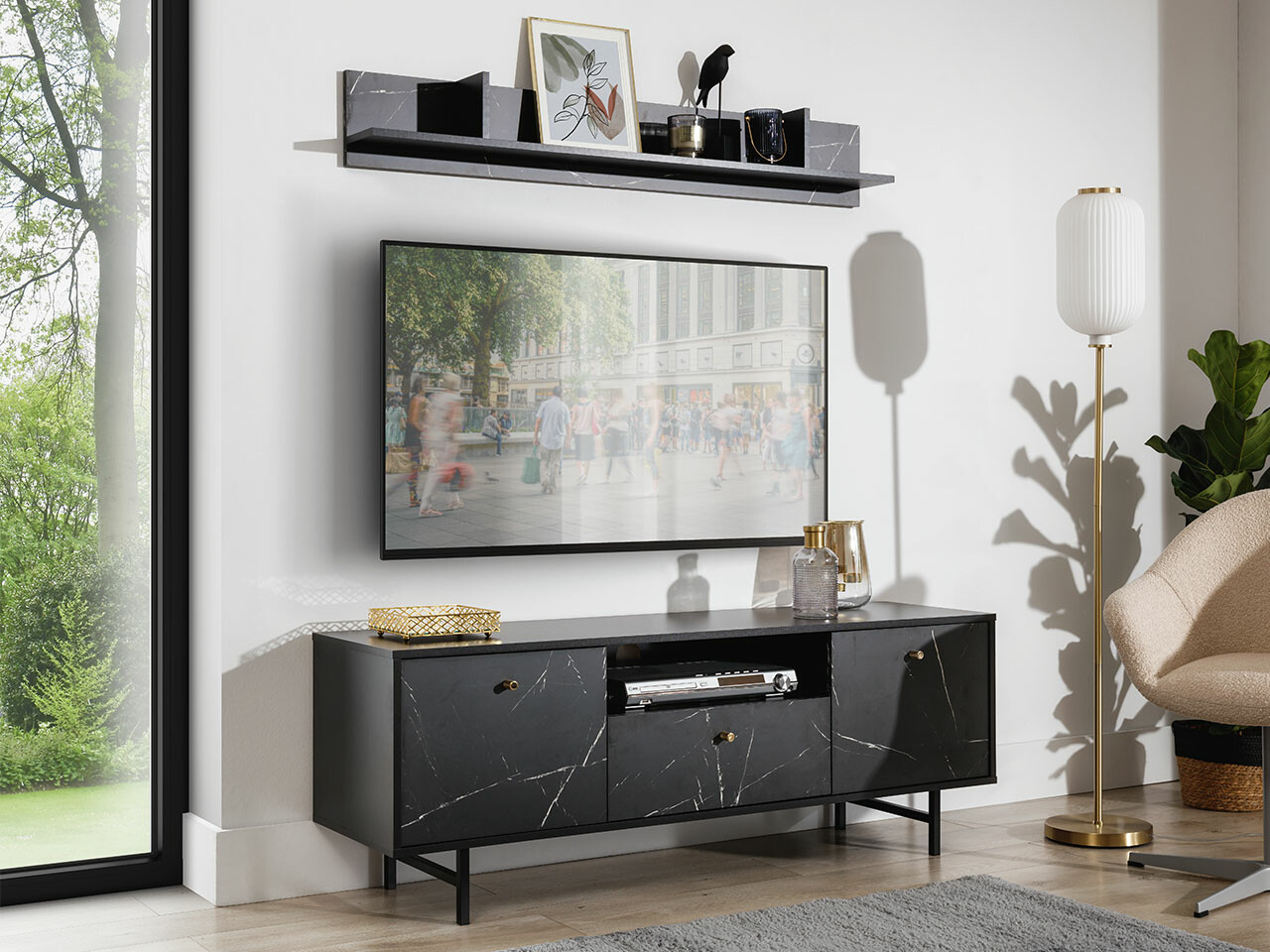 Ensemble de meubles Providence 184 (Marbre noir)